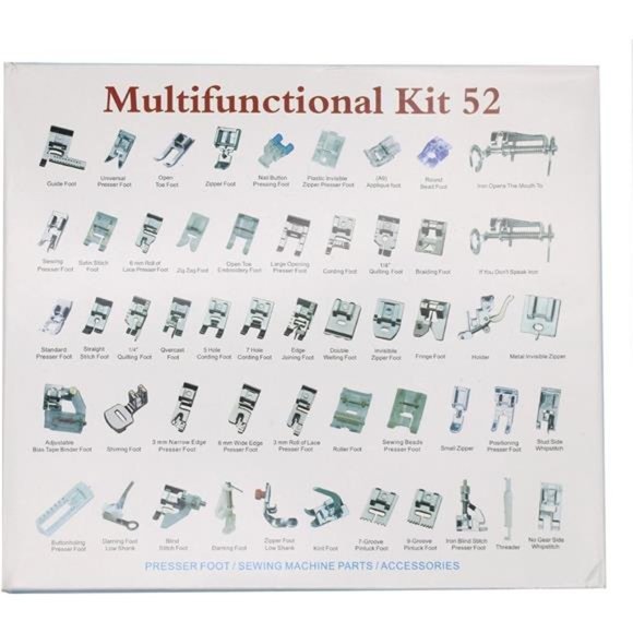 52pcs Sewing Machine Sewing Foot Presser Foot Presser Feet Set with Manual - Picture 5 of 7